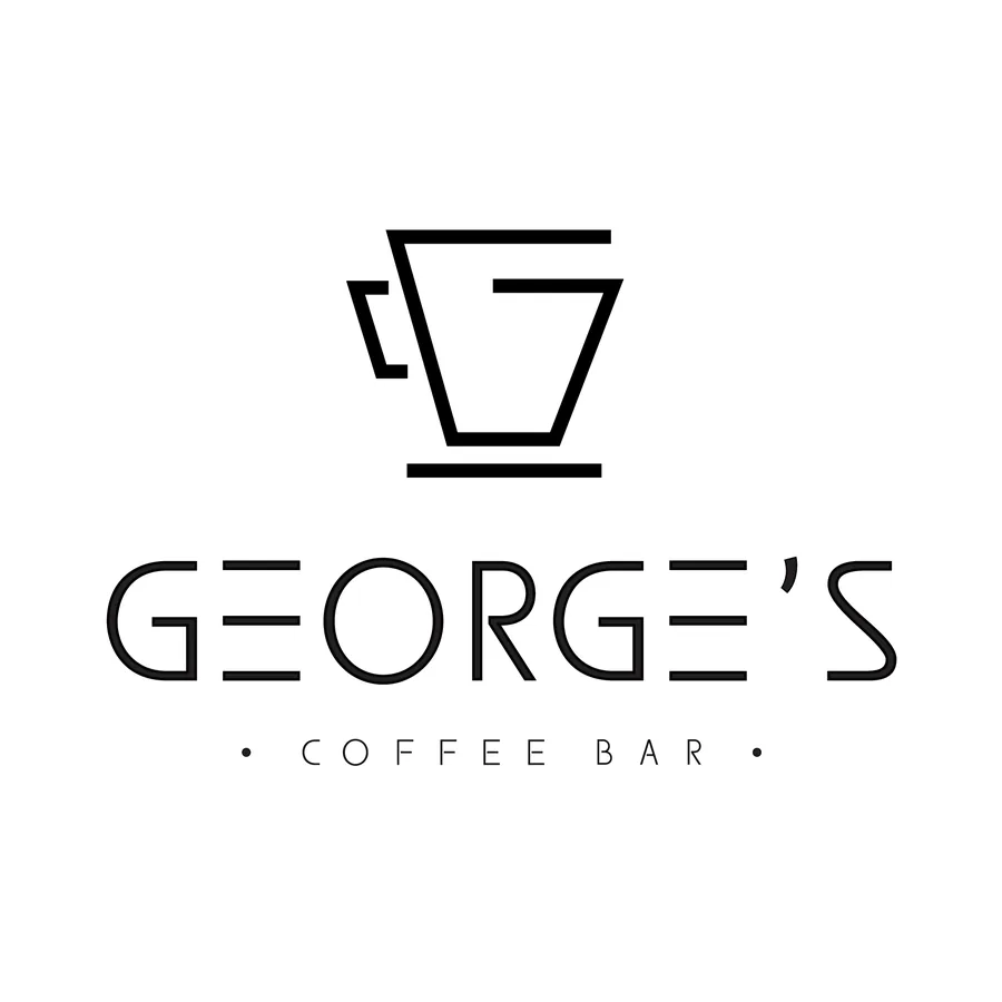 Stacked logo: cup mark above the George's wordmark