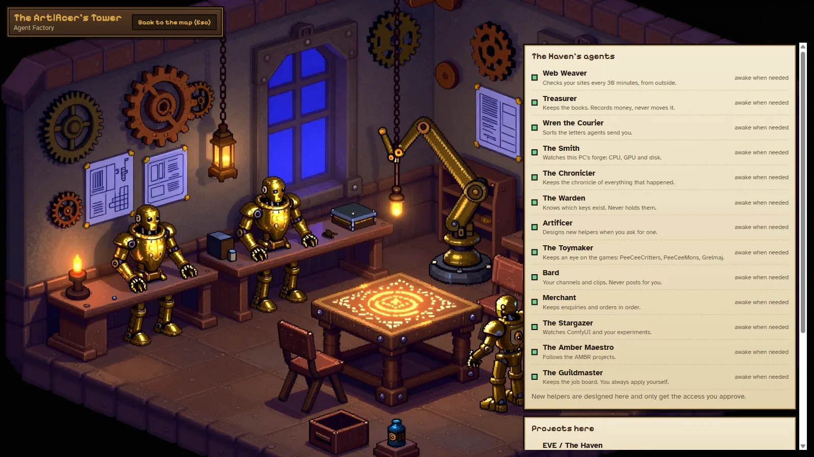 Agent Factory interior