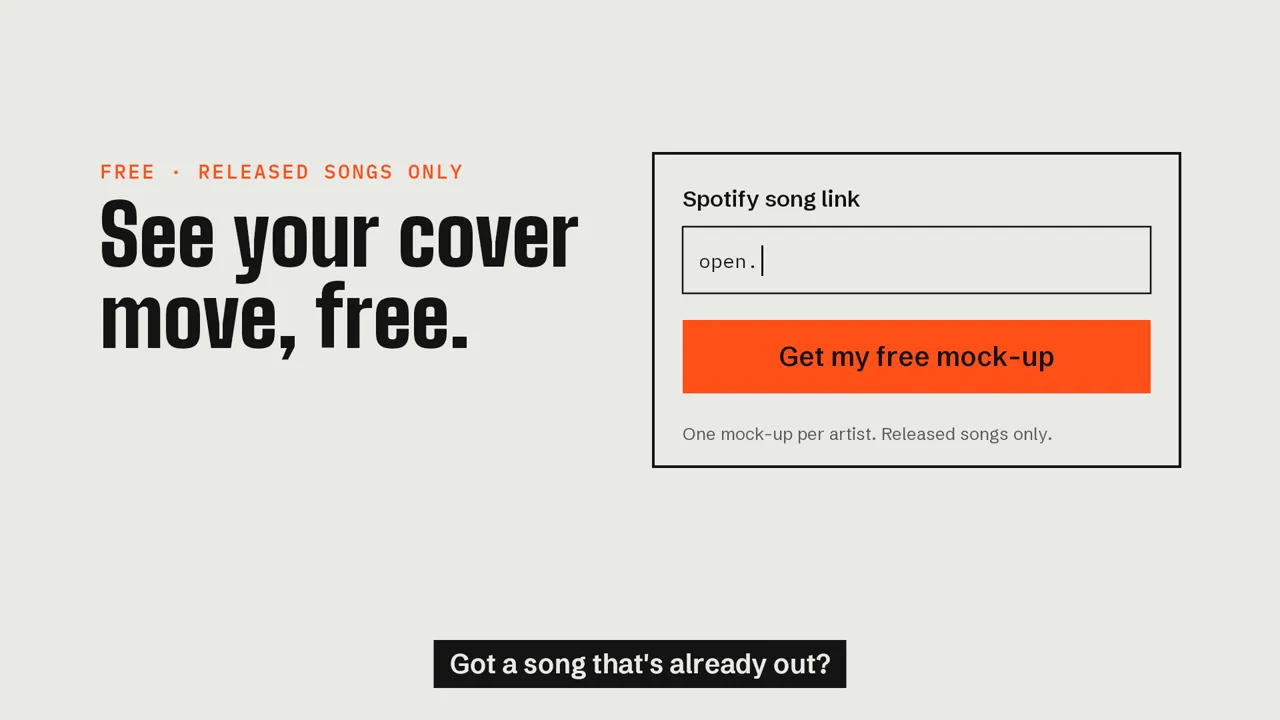 Explainer frame: See your cover move, free.