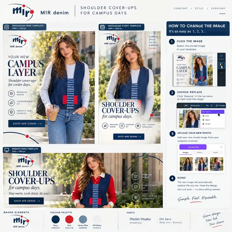 MIR Denim campaign templates
