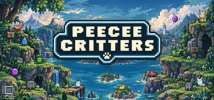 PeeCee Critters key art with logo